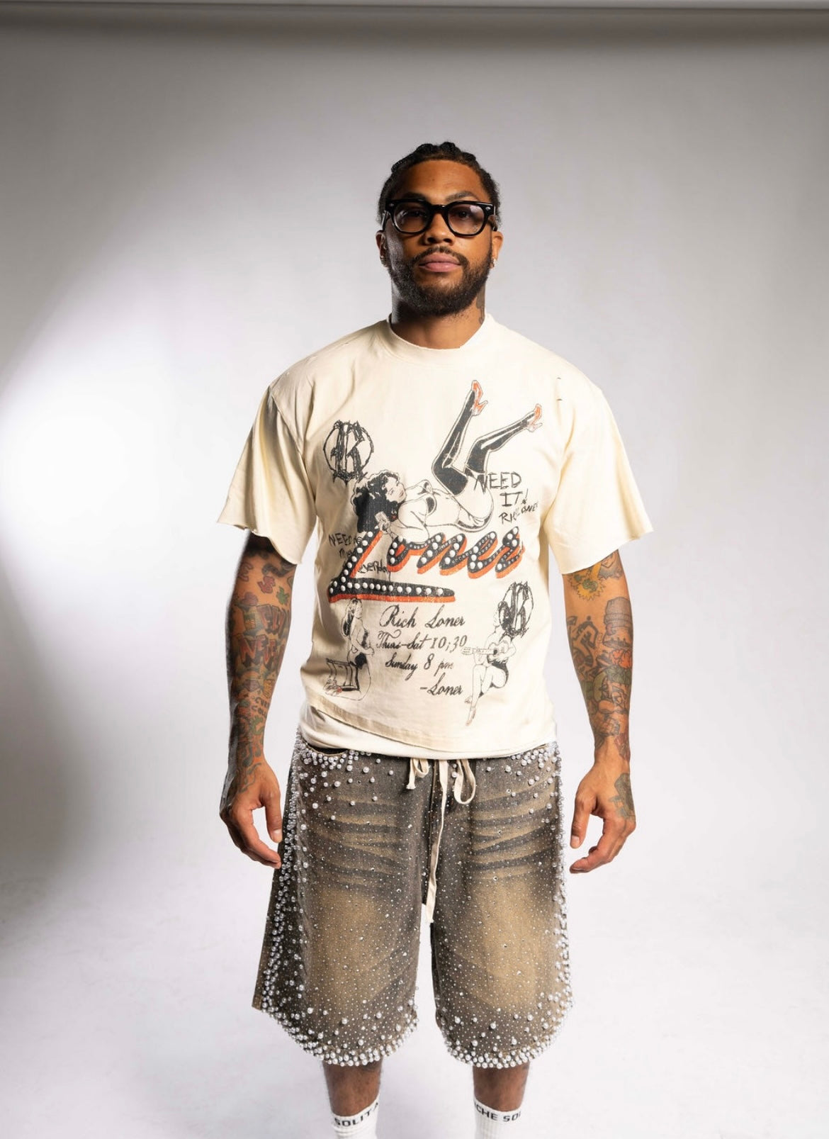 PARTY GIRL CREAM TEE